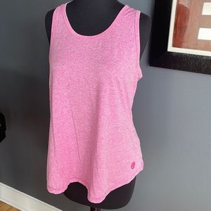 simply southern marled pink vented mesh racerback tank. Large.